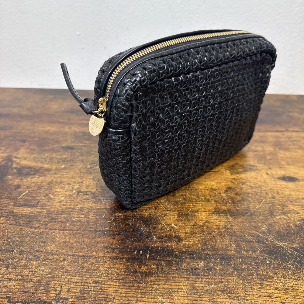 Clare V Midi Sac Black Rattan Crossbody Bag – Woven Leather – New - No Strap
